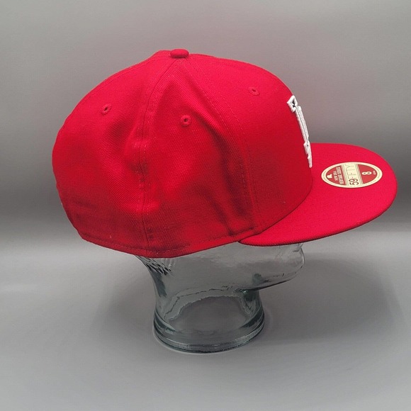 New Era 59Fifty Heritage Series LA Dodgers Red 100% Wool Fitted Hat Size 8 READ! - Picture 8 of 13